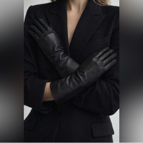 Dior Accessories - Christian Dior Black Leather Gloves